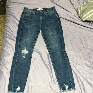 KanCan Dark Blue Distressed Skinny Jeans